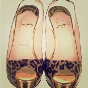 Christian Louboutin peep toed pumps size 6
